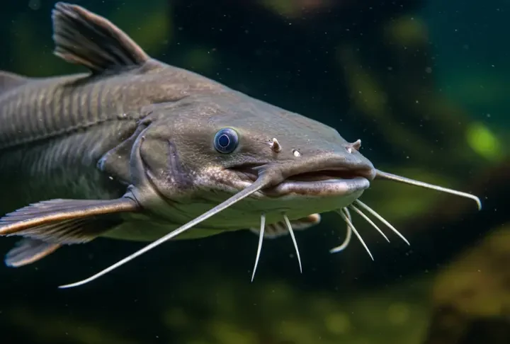 Various baits for catfish fishing, including live and prepared baits.