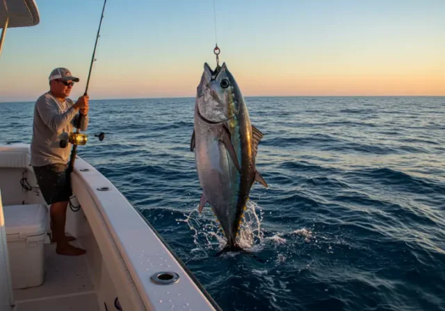 Tuna fishing in action, highlighting the variability of the season.