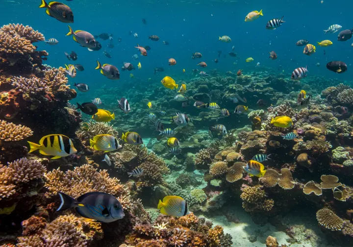 Diverse marine life in the Sea of Cortez near La Paz, highlighting the area's rich fishing appeal.