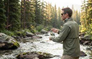 I Field-Tested 9 Ultralight Spinning Combos and 3 Won Angler casting Pflueger President ultralight spinning combo on a clear mountain stream, finesse fishing
