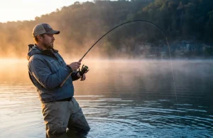 What 200 Trips Taught Me About Light Line Finesse Angler fighting bass on light line finesse spinning tackle at dawn on a clear reservoir