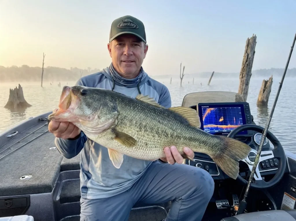 Trophy largemouth bass over 24 inches caught at Lake Fork Texas slot limit fishery