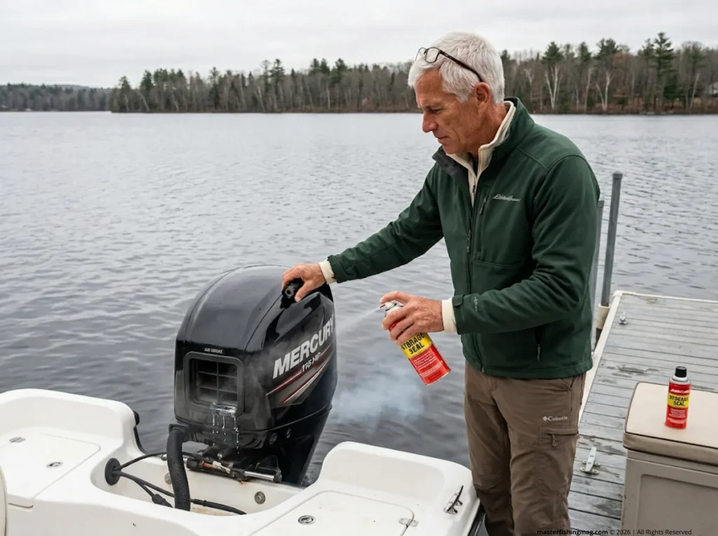 Master Fishing Magazine fogging mercury 4 stroke outboard storage seal intake