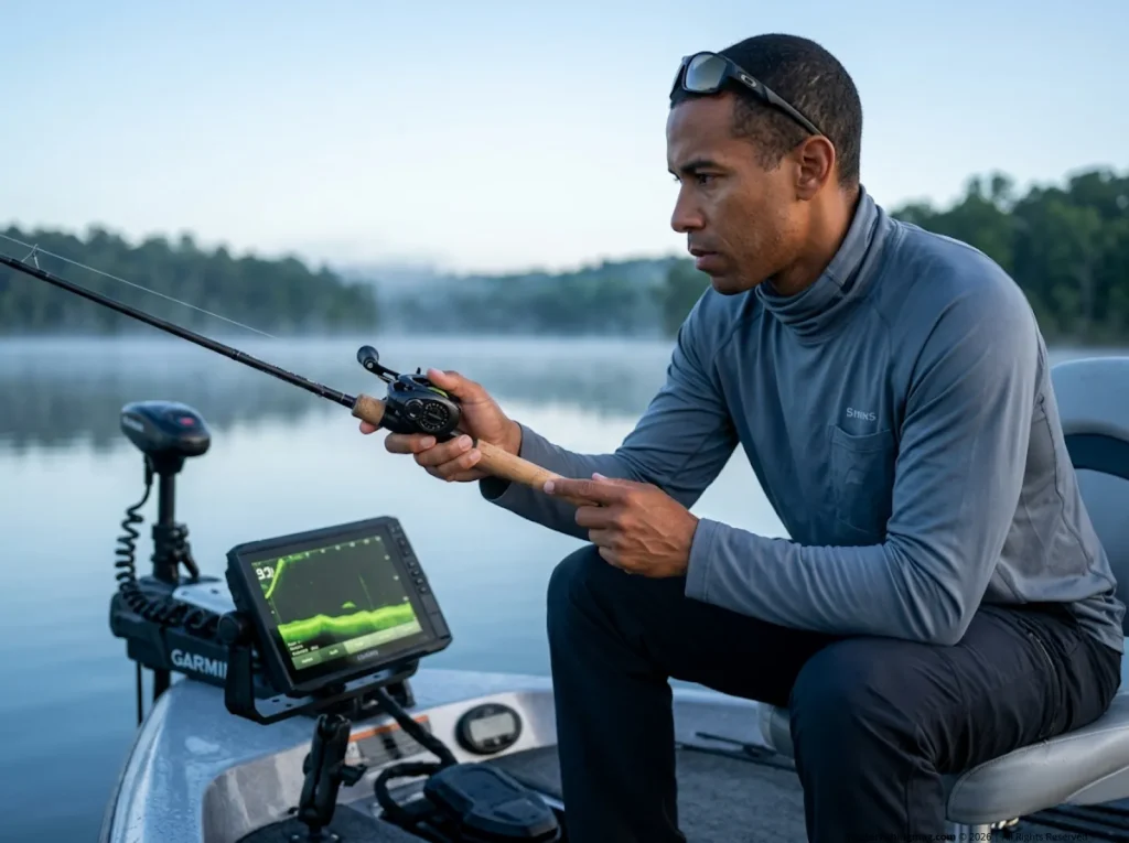 Master Fishing Magazine saugeye bfs reel forward facing sonar garmin livescope