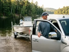 Boat Ramp Loading Technique the Physics Behind It Analytical angler executing proper boat ramp loading technique with a Boston Whaler