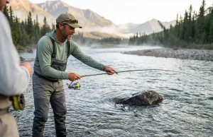 4 Fish Spawning Triggers Most Guides Skip Angler reading water flow and gravel substrate to understand fish spawning triggers.