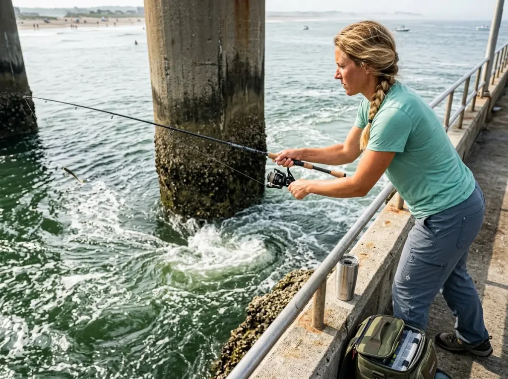 Hydrodynamic pier fishing techniques bait rigs and species