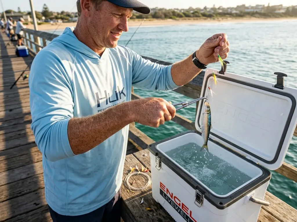 Live bait pier fishing techniques bait rigs and species advice
