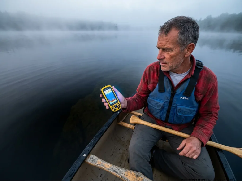 Reading a sonar GPS map to find underwater reefs