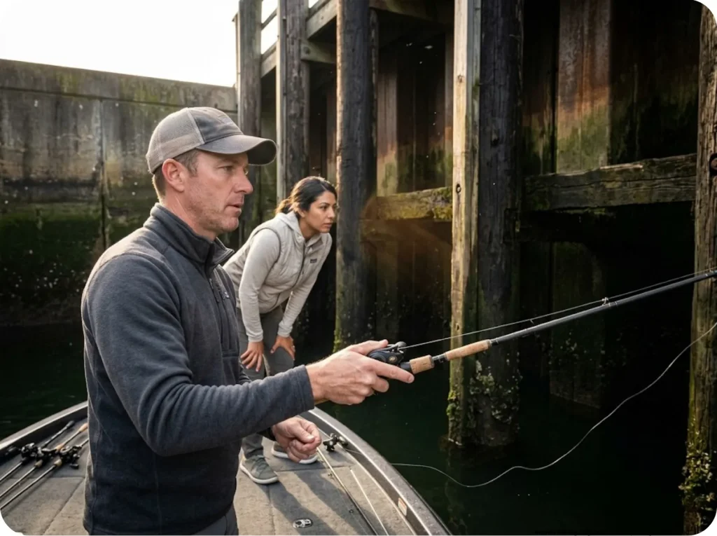 Anglers overcoming the post frontal shutdown using slow finesse tactical adjustments 