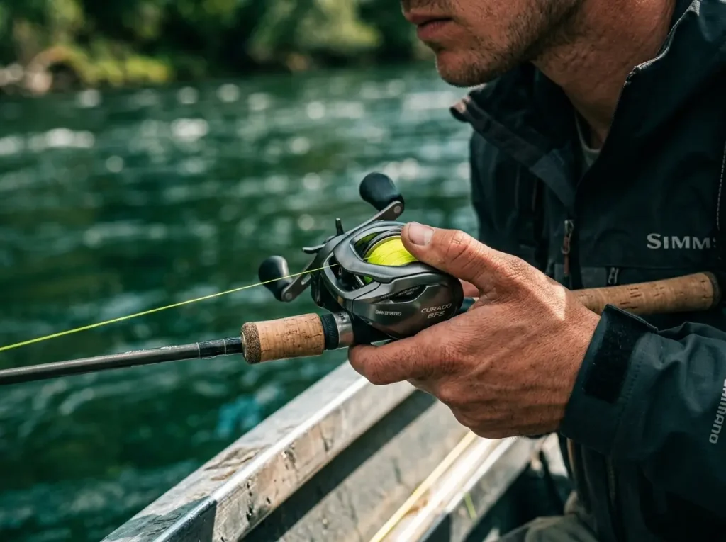 Thumbing a baitcasting reel to control side-drift drag