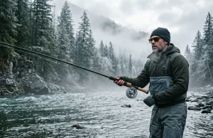 Steelhead Facts Most Guides Get Wrong on the River Angler with spey rod on winter river evaluating steelhead facts