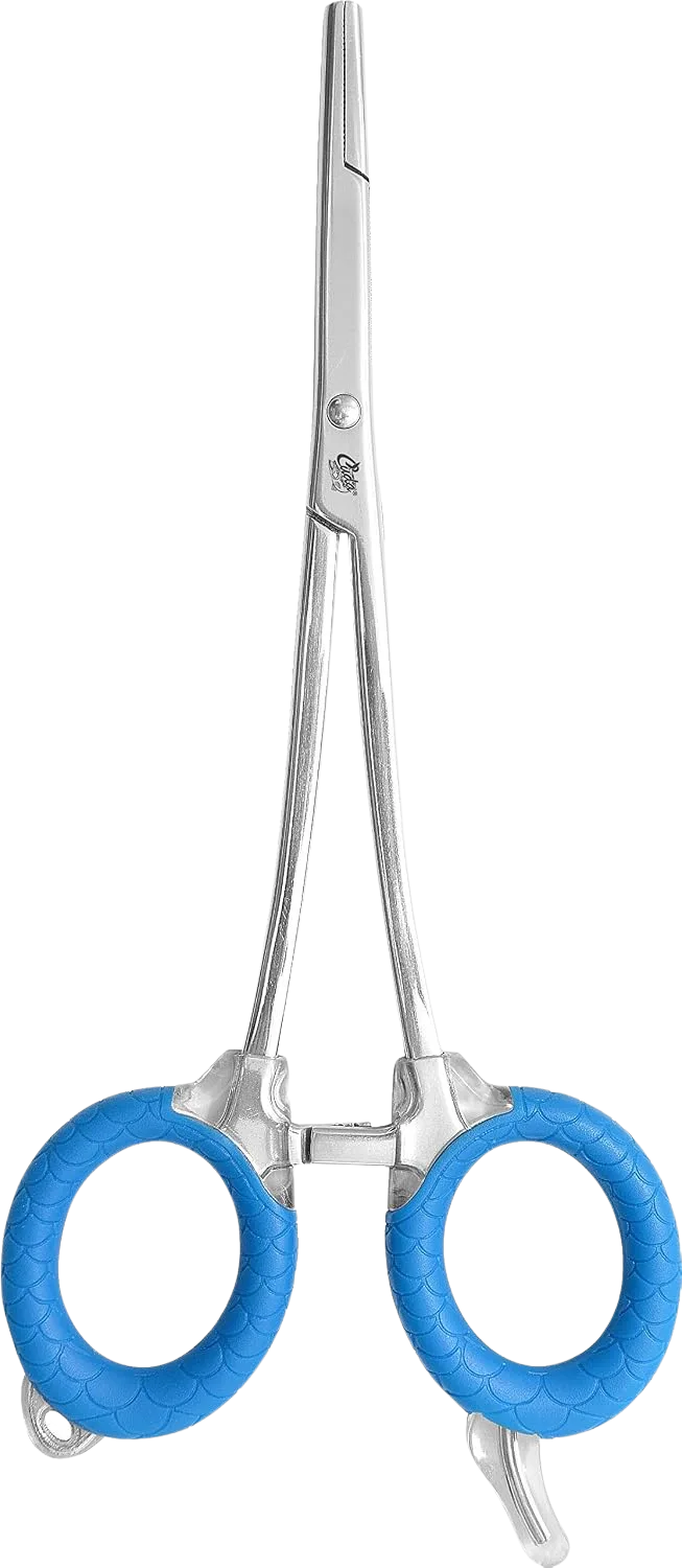 Cuda 7-inch freshwater fishing forceps with built-in hook sharpener