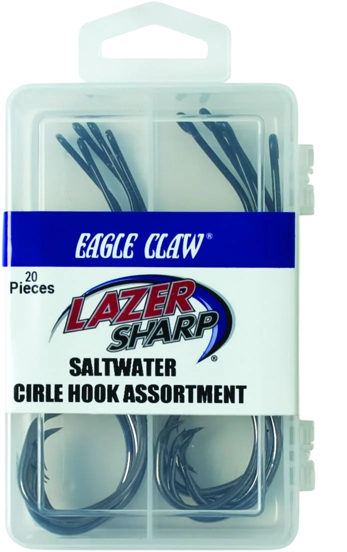 Eagle Claw Lazer Sharp circle hook assortment in multiple sizes