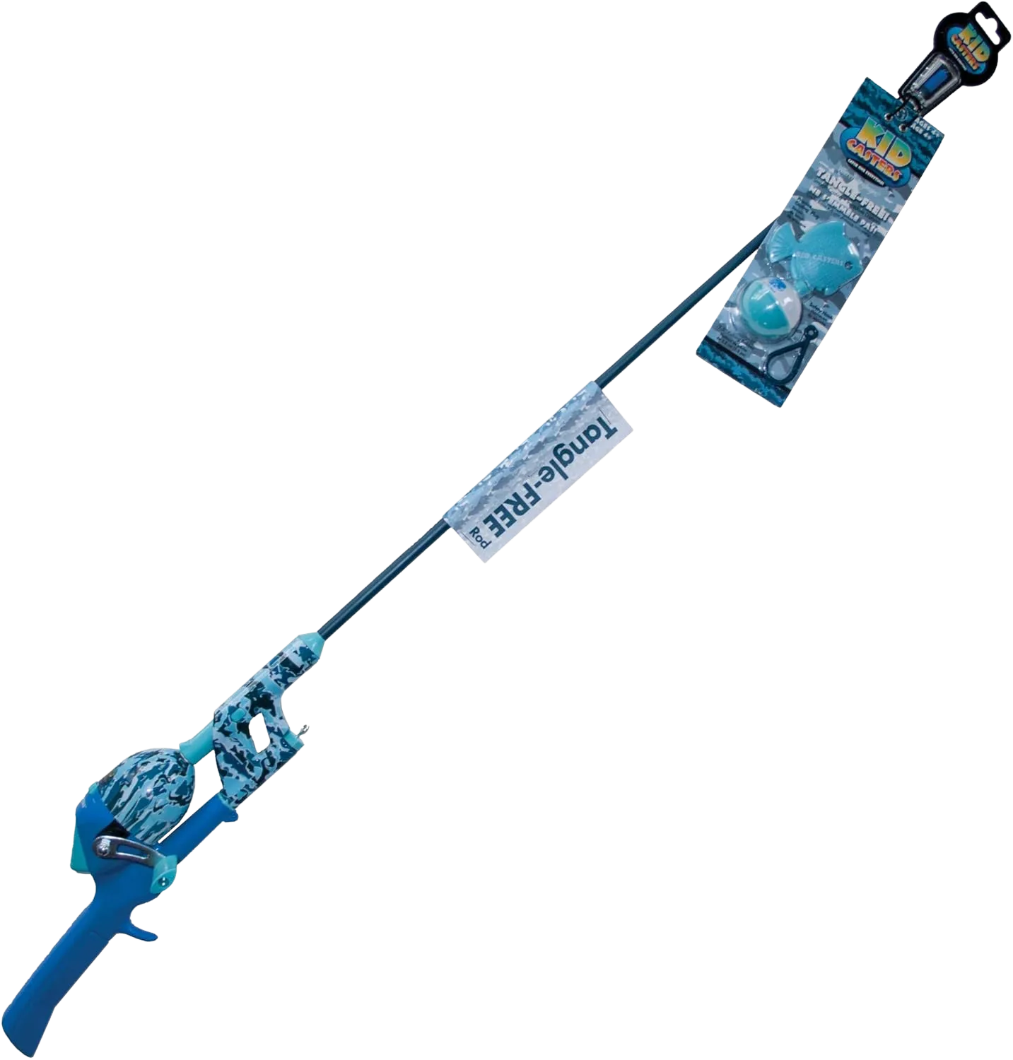 Kid Casters Tangle-Free youth combo with line that runs through the rod shaft and no guides