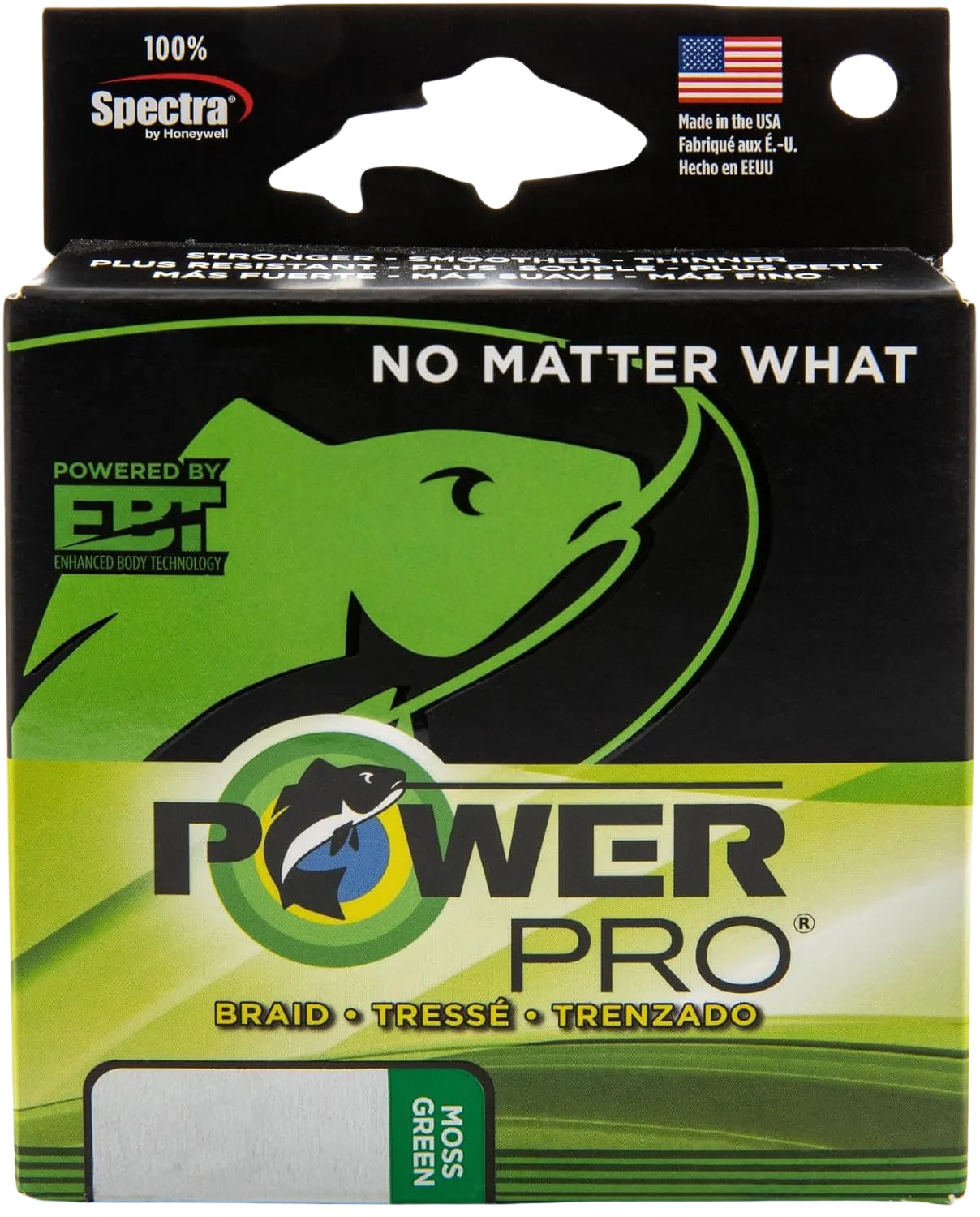 PowerPro Spectra moss green braided fishing line spool
