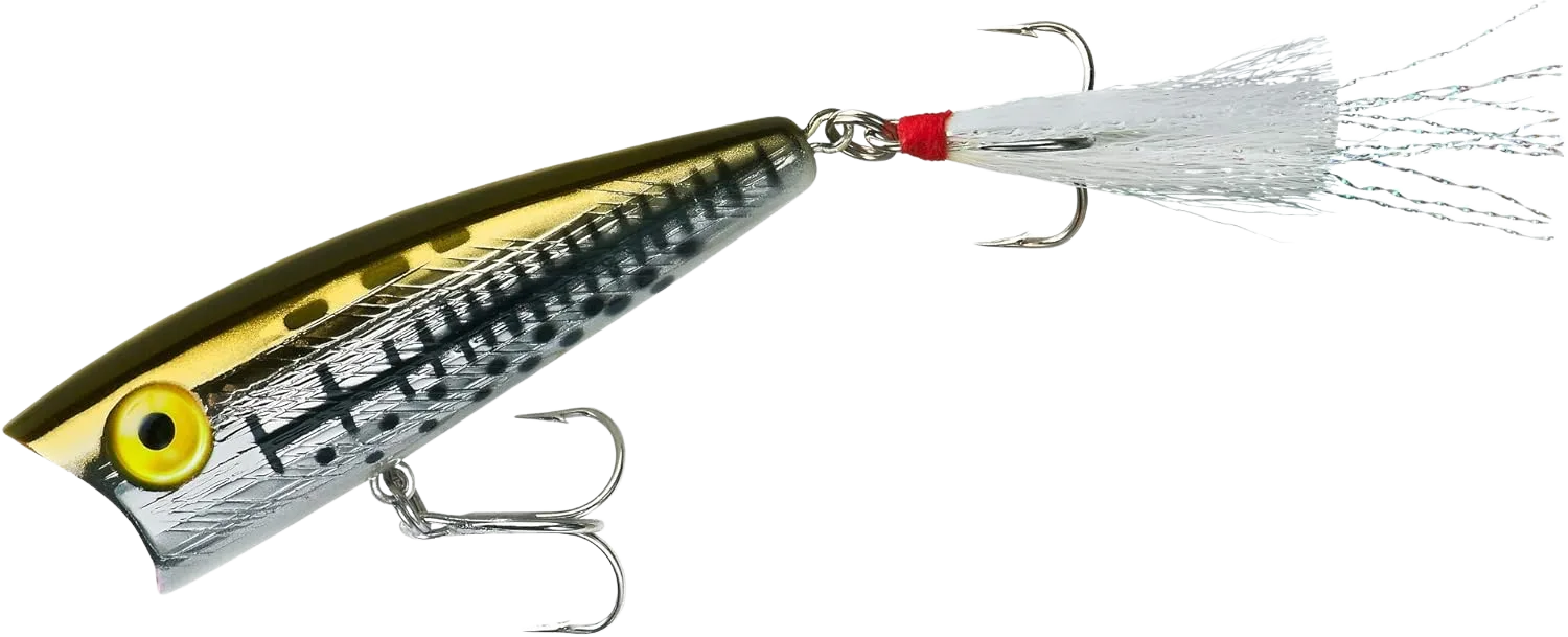 Rebel Pop-R quarter-ounce topwater popper in Ol Bass color