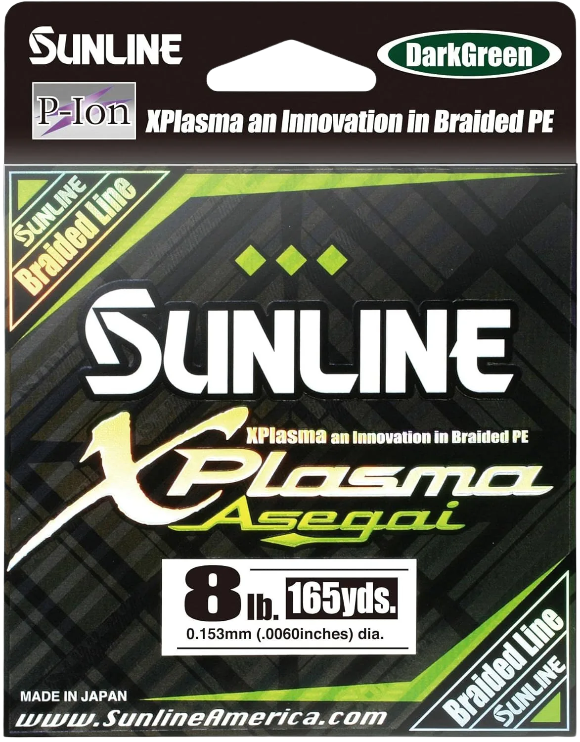Sunline Xplasma Asegai JDM braided fishing line spool, best braid for saltwater and topwater