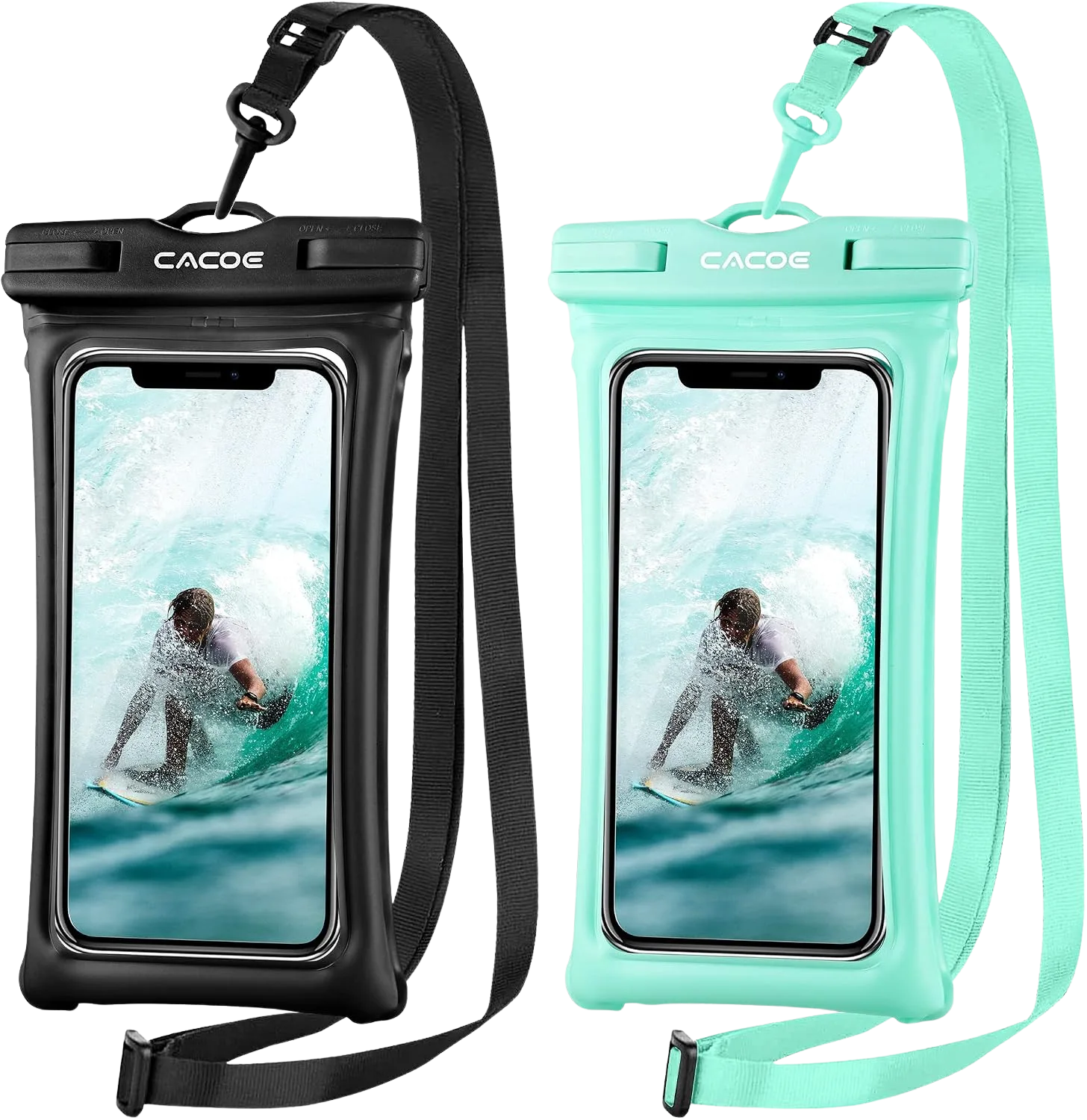CACOE Floatable Waterproof Phone Case 2-pack for fishing