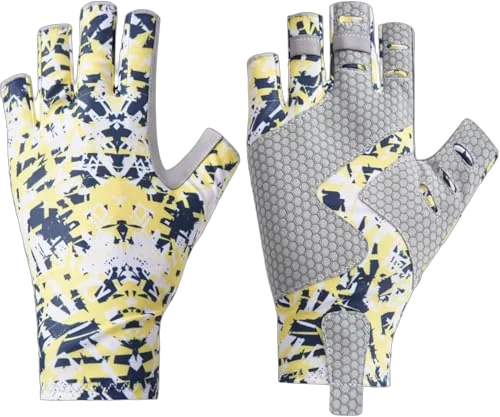 Dhjovate UPF 50 plus fingerless sun gloves as a budget fishing sun protection pick
