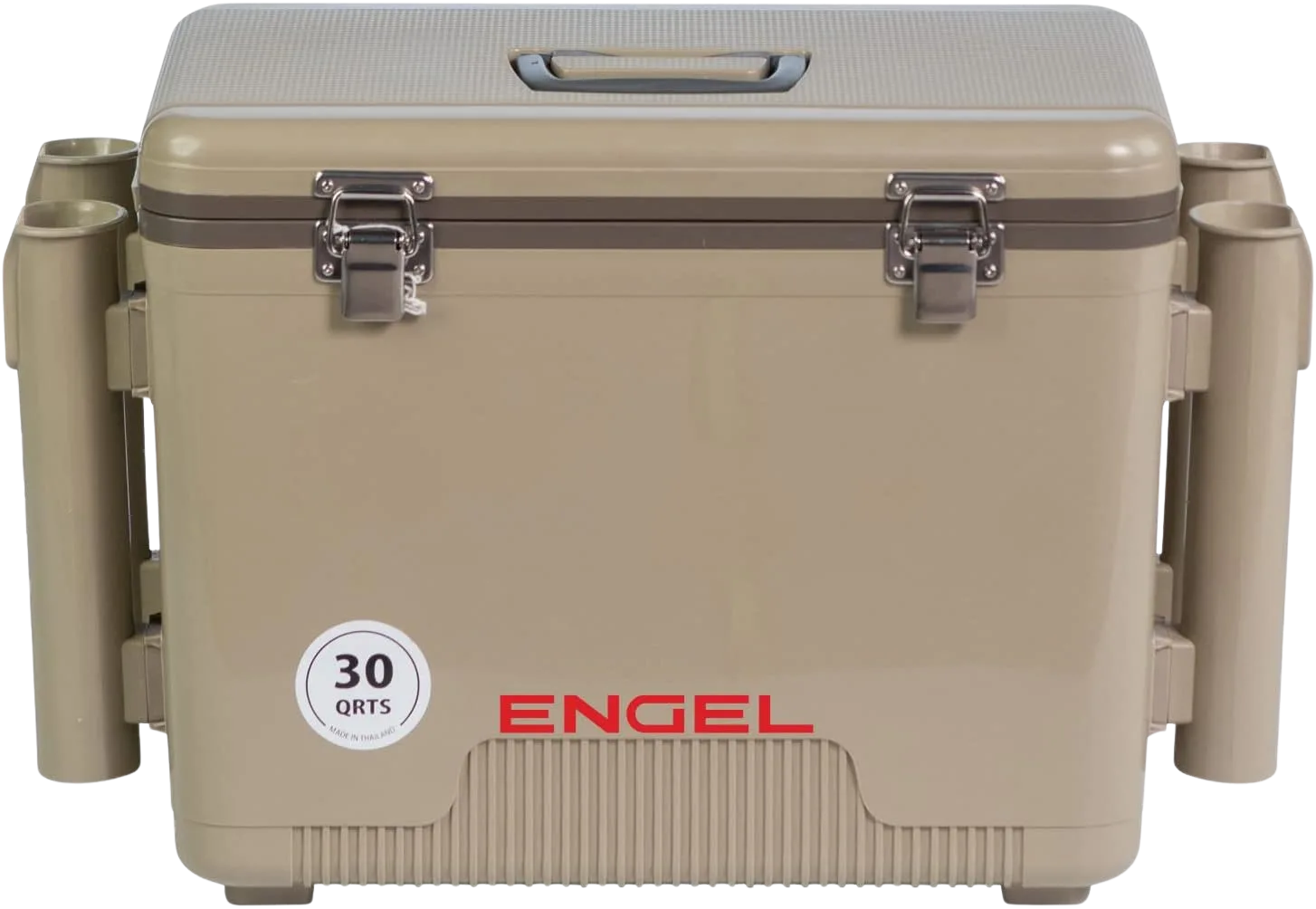 Engel UC30 fishing cooler with built-in rod holders