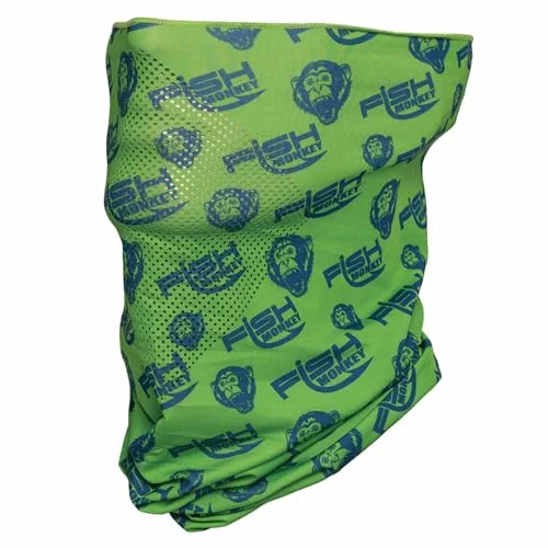 Fish Monkey Performance Face Guard neon green fishing neck gaiter for flats