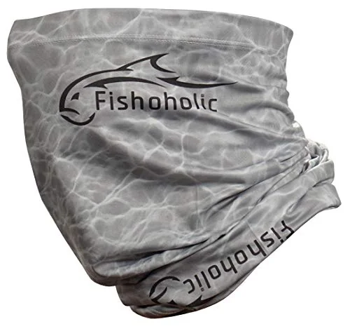 Fishoholic UPF 50+ fishing face mask neck gaiter for sun protection