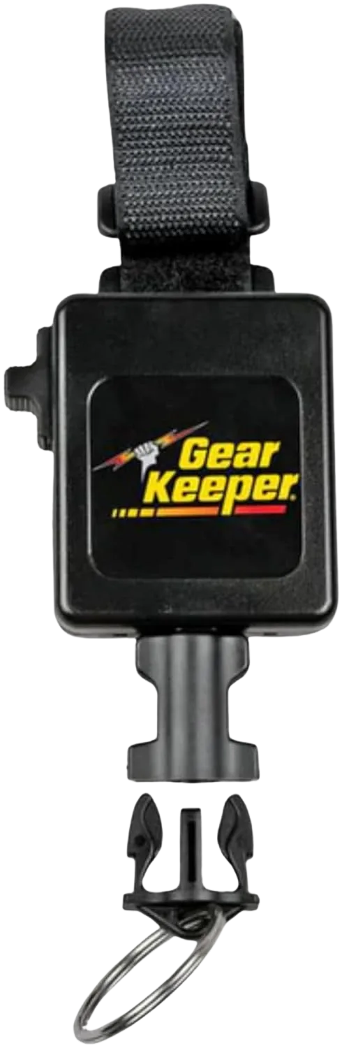 Gear Keeper fly fishing net retractor with velcro strap mount for wading
