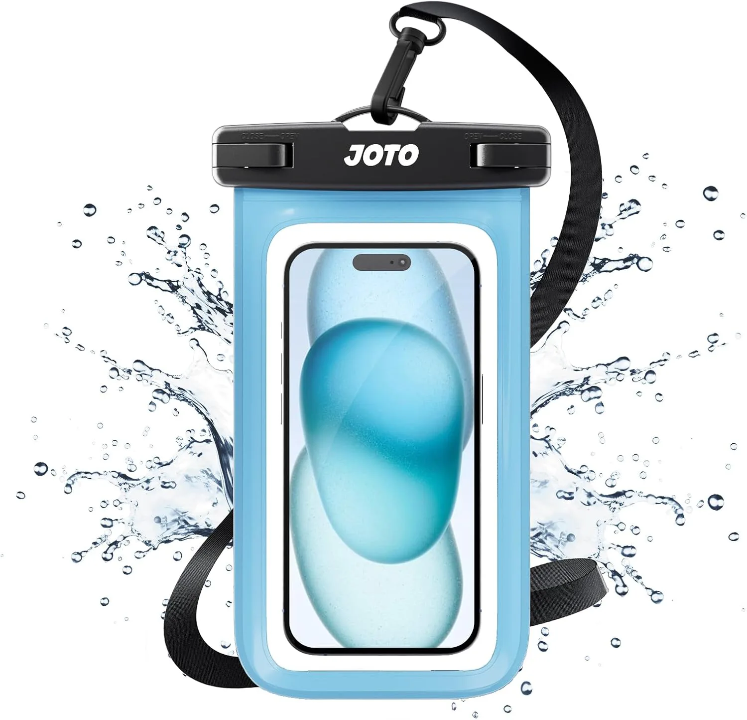 JOTO universal waterproof phone case with lanyard for fishing