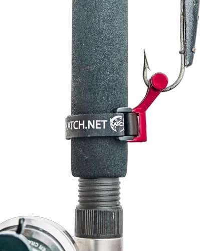 KATCH hook keeper for fishing rod in regular and mini sizes, corrosion-proof clip-on design