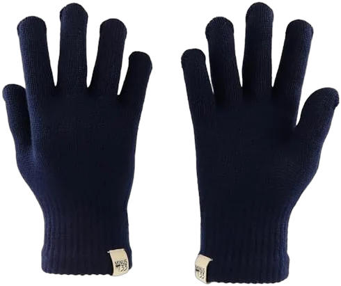 Minus33 merino wool glove liner worn under a shell glove for layered cold weather fishing