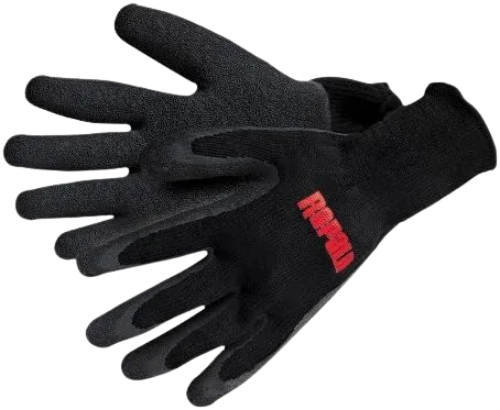 Rapala Fisherman's Gloves with latex coating for gripping a slimed catfish