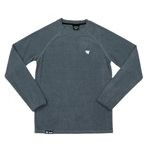 Squak Dawn crewneck grid fleece mid layer for cold weather fishing layering