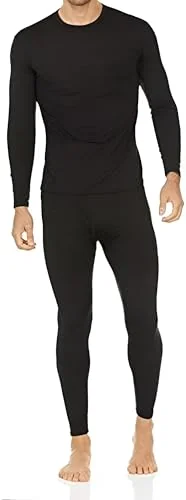Thermajohn fleece-lined long johns thermal underwear set used as a fishing base layer