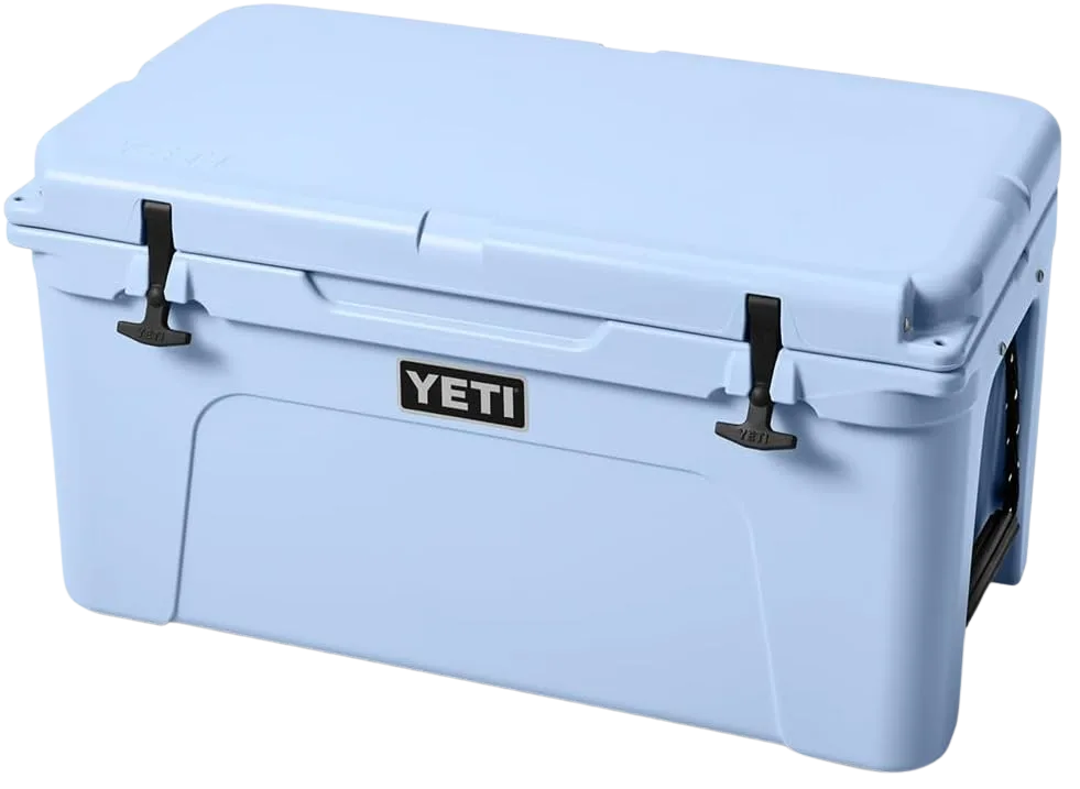 YETI Tundra 65 rotomolded fishing cooler on a boat deck